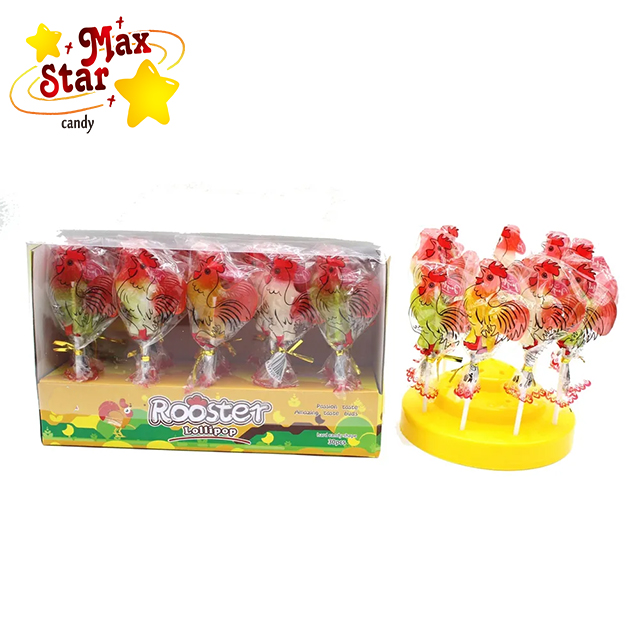 Animal shape hard lollipops fruit flavor