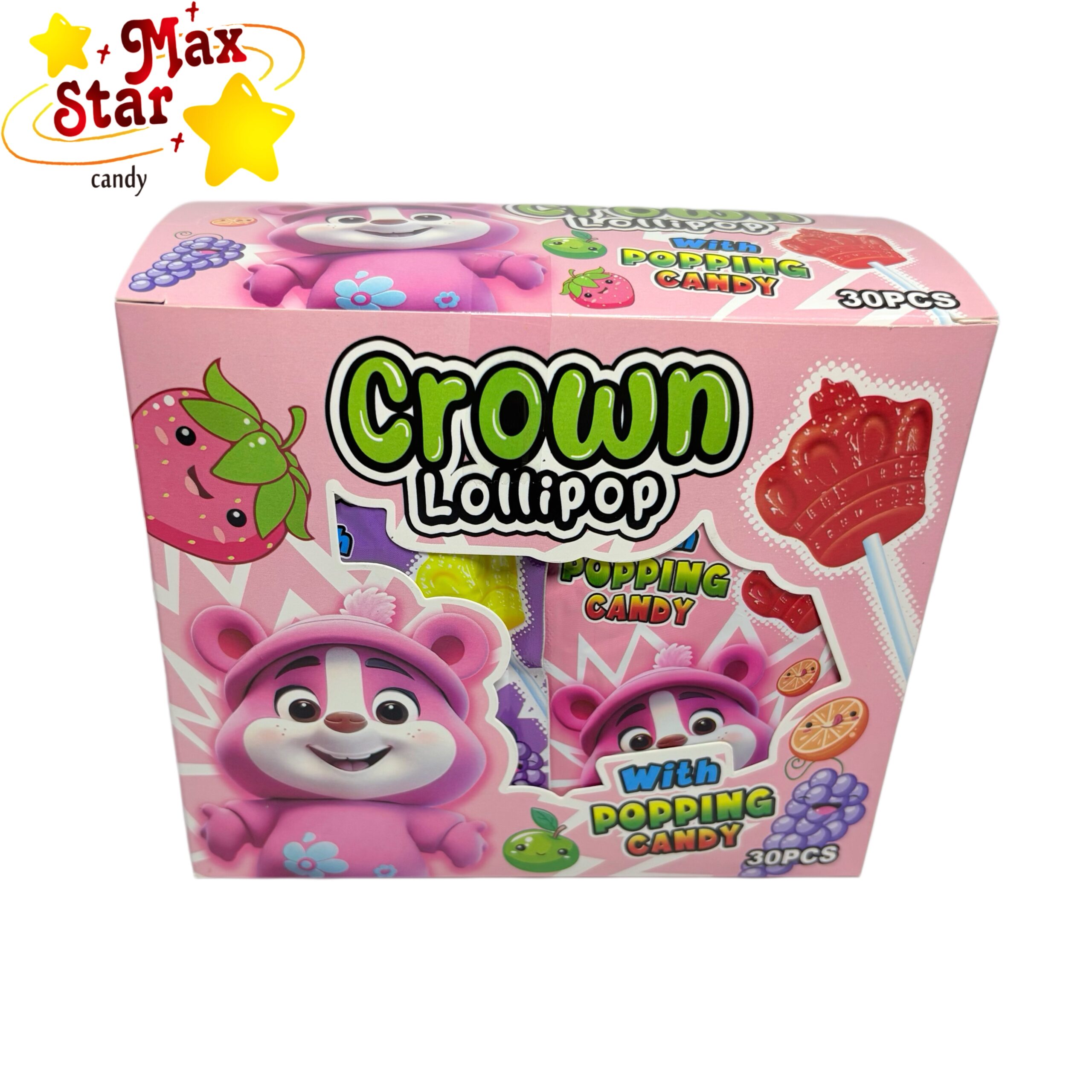 Жевательная резинка в форме глаза и рта сумасшедшего клоуна 4 Твердые конфеты в форме короны с поппингом