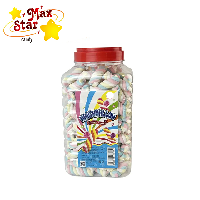 Fruit Flavor Twist Marshmallow In Jar