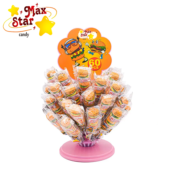 Hamburger Gummy Candy Lollipops