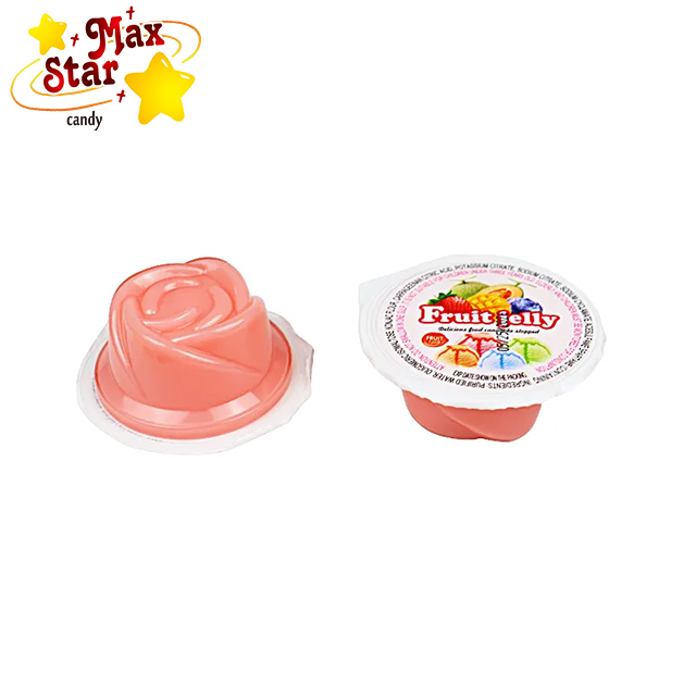 fruity flavor rose shape jelly pudding candy