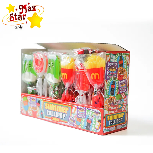 Cartoon Sweet Fruit Flavor Hard Lollipop