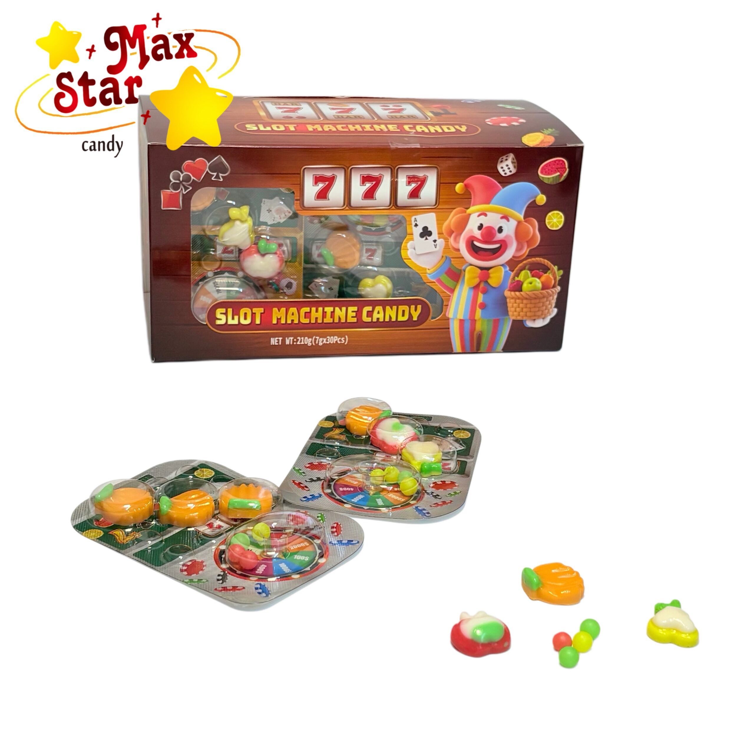 Rotatable Soft Candy with Fruit Shaped Gummies & Beads