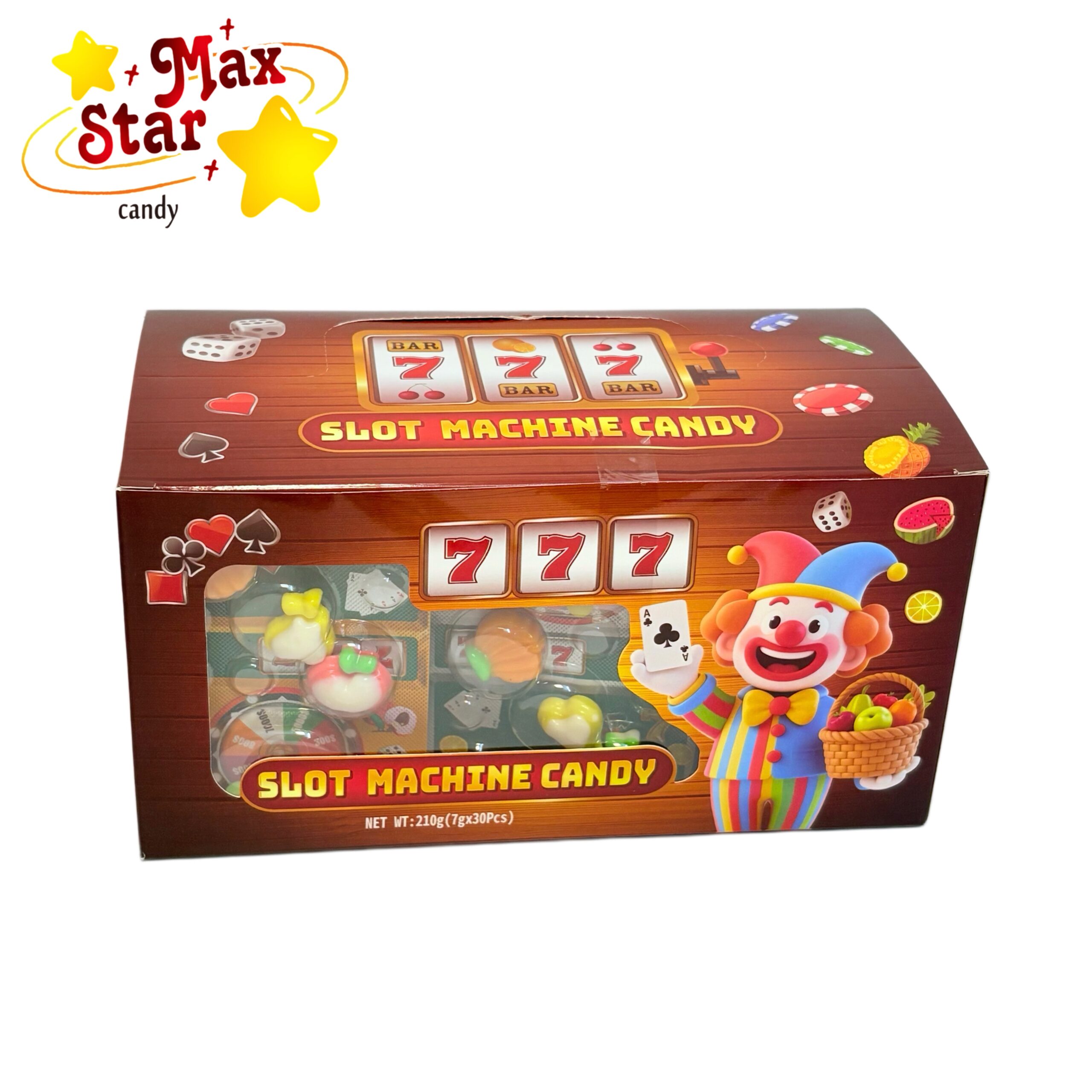 Tube Shaped Chocolate Crispy Candy 4 Rotatable Soft Candy with Fruit Shaped Gummies & Beads