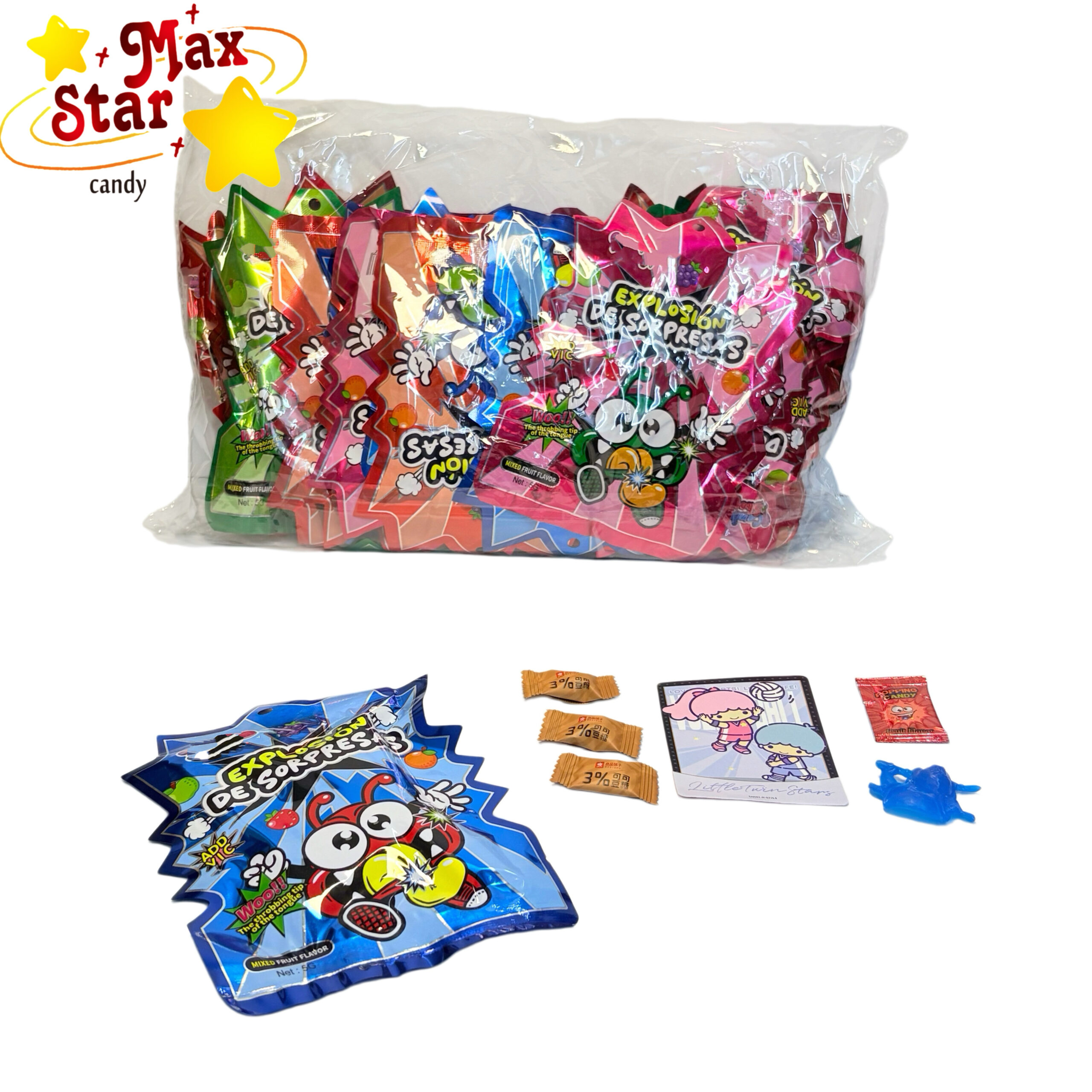 حقيبة المفاجآت العمياء مع حلوى مفرقعة وشكل لعبة 5 حقيبة المفاجآت العمياء مع حلوى مفرقعة وشكل لعبة