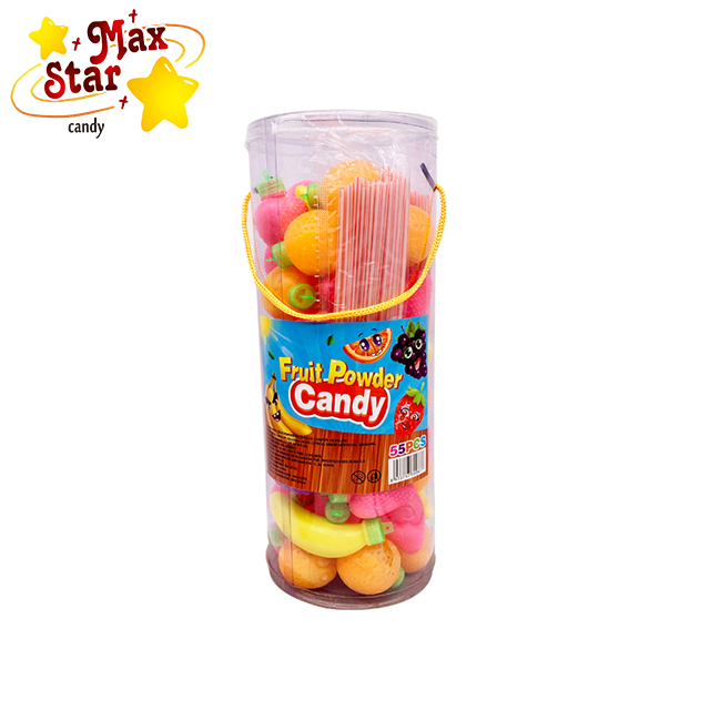 colorful fruit shape sour powder candy