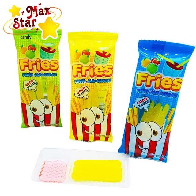 French Fries Shape Sweets Fruity Flavor Gummy Candy