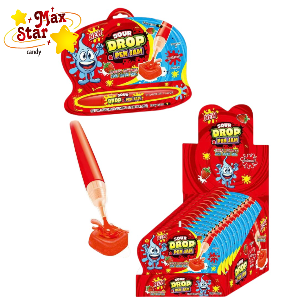 soft candy with jam pen