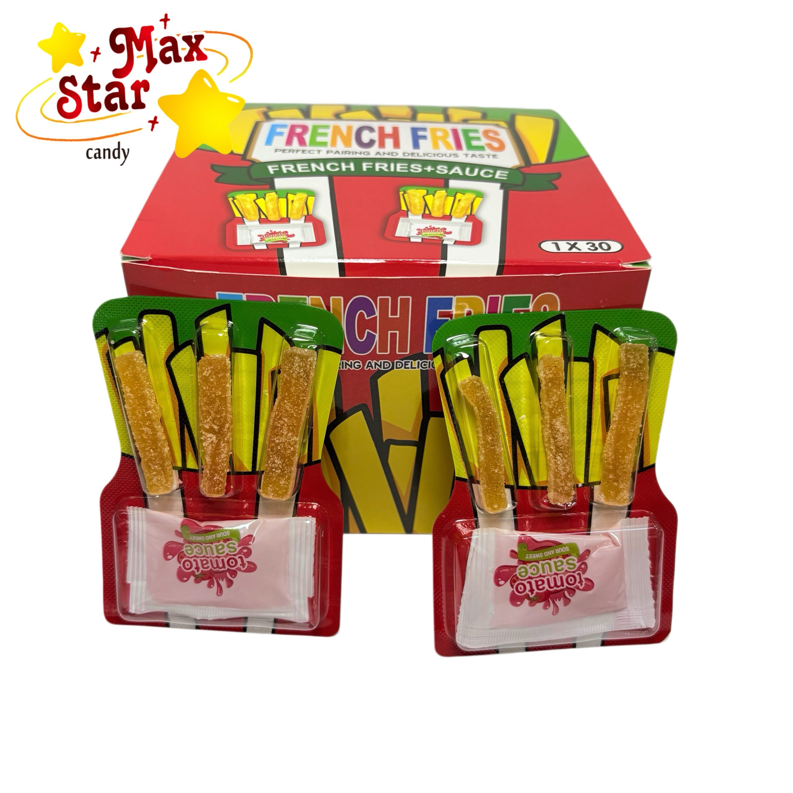 Labubu Bottle Stick Shaped Lollipop 6 DIY French Fries Gummy Candy with Tomato Sauce