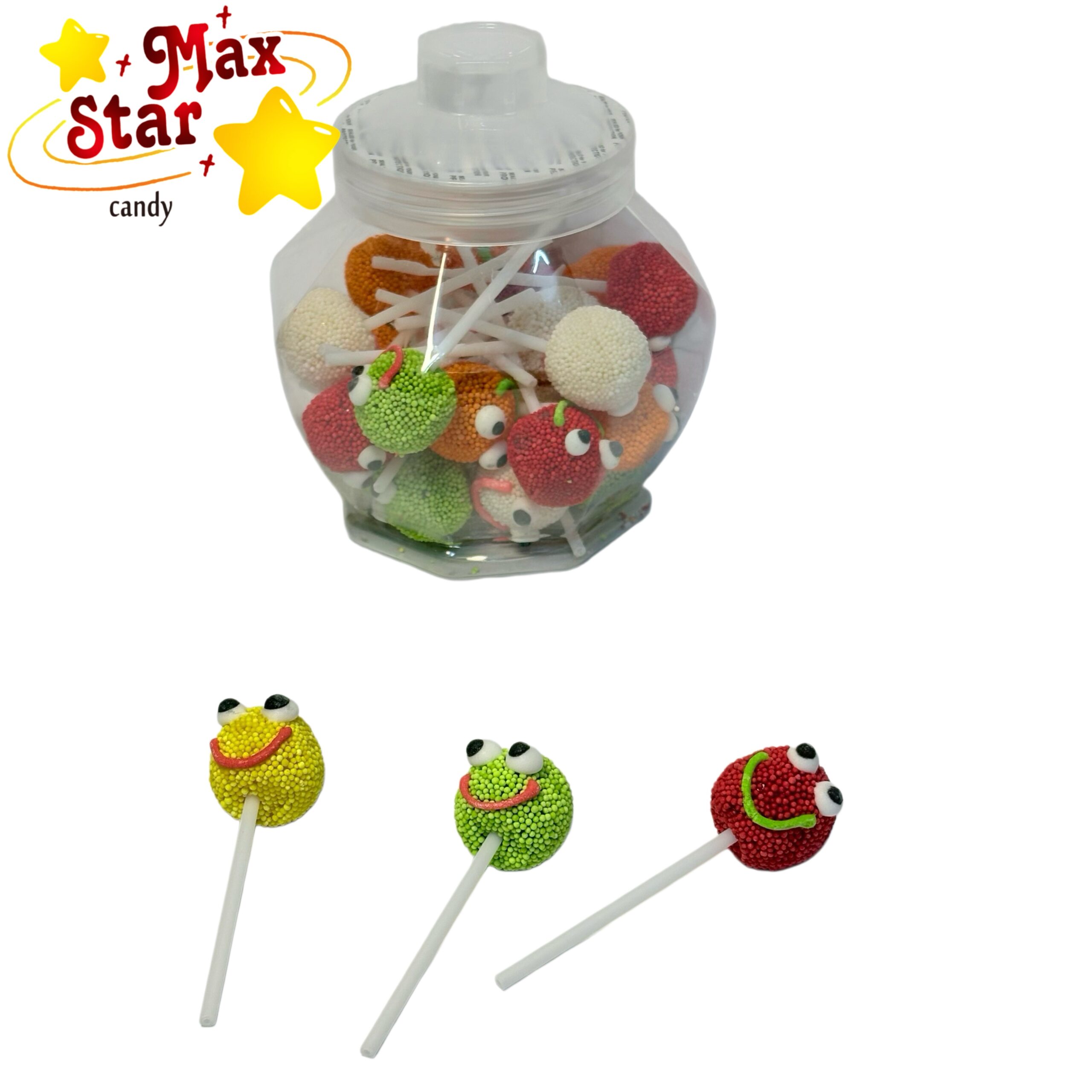 Candy Shaped Blister Pack Bubble Gum 5 Cartoon Beaded Jelly Shaped Gummy Lollipops