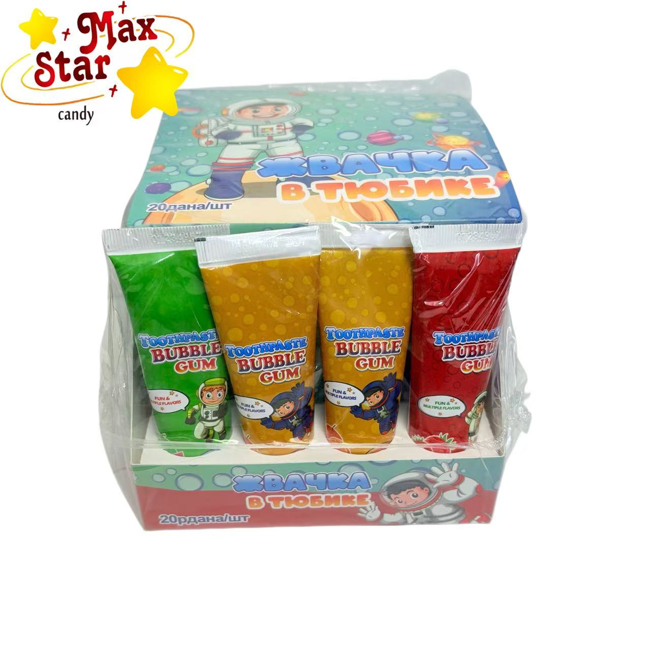 Squeezable Liquid Bubble Gum Toothpaste Tube Shaped 6 Squeezable Liquid Bubble Gum Toothpaste Tube Shaped