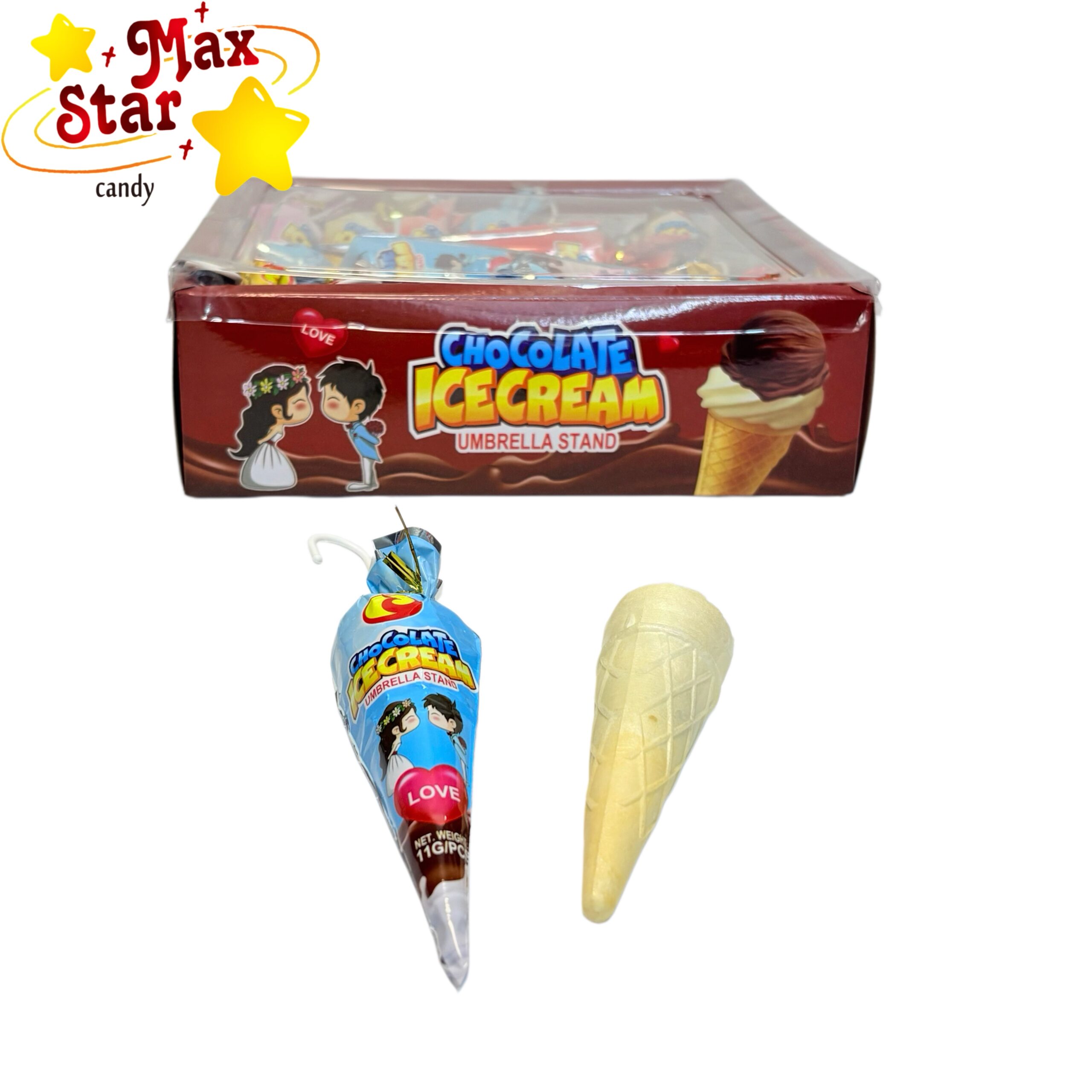 حلوى طرية على شكل قلب مع صخور مفرقعة 6 حلوى بسكويت بالشوكولاتة على شكل مظلة